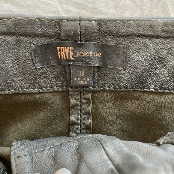 Frye leather skirt with zippers. Size small. Like new condition - Picture 2 of 2